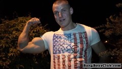 Cute Euro muscle sucks cock before outdoor sex Thumb