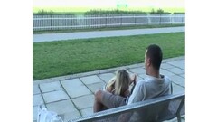 Naughty blonde temtpress fucks in public bus stop for erotic fun Thumb