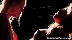 Horny lesbians playing in a dark room Thumb