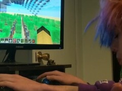 Sexy GF gets tied up and bent over while I play Minecraft Thumb